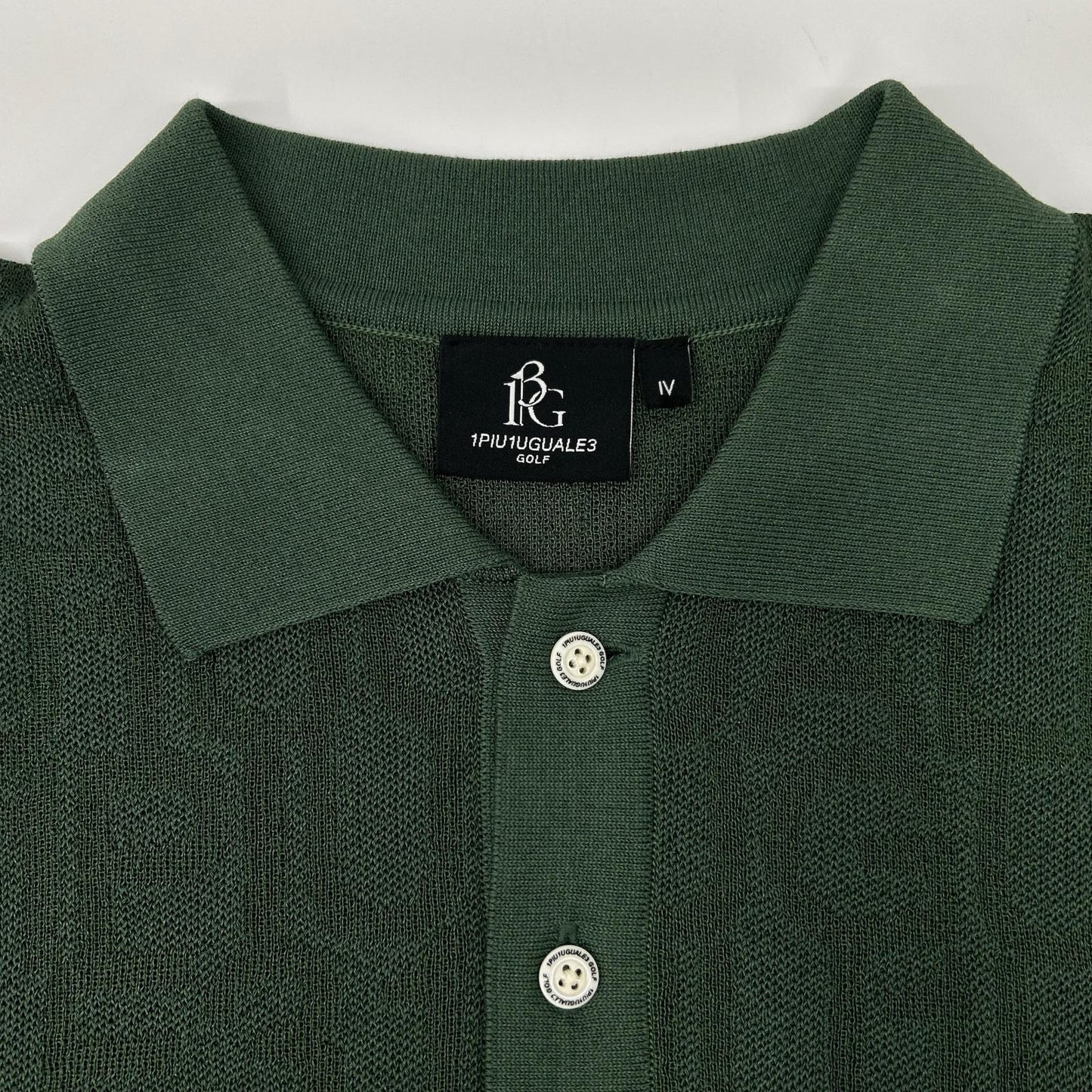 1piu1uguale3 Uno Più Uno Uguale Tre 【GOLF】GRK049-POE427 Green 113 GOLF FLAGSHIP LIMITED KNIT POLO Knitted Short-Sleeve Polo Shirt Tops