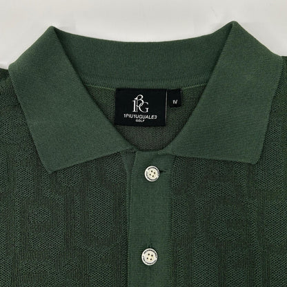 1piu1uguale3 Uno Più Uno Uguale Tre 【GOLF】GRK049-POE427 Green 113 GOLF FLAGSHIP LIMITED KNIT POLO Knitted Short-Sleeve Polo Shirt Tops