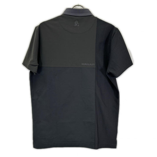 1piu1uguale3 ウノピゥウノウグァーレトレ 【GOLF】GCT005-GPE032 ブラック S/S MESH POLO メッシュ半袖ポロシャツ トップス