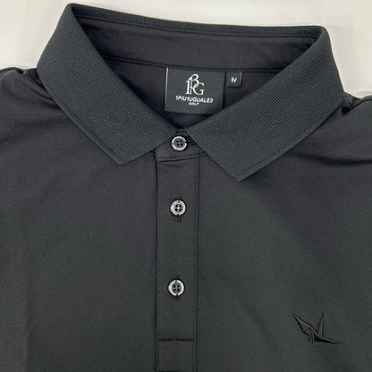 1piu1uguale3 ウノピゥウノウグァーレトレ 【GOLF】GCT006-GPE033 ブラック 113 GOLF CLASSIC / SLEEVE MESH POLO 半袖ポロシャツ トップス