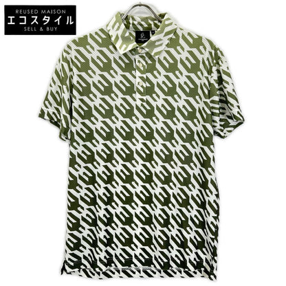 1piu1uguale3 ウノピゥウノウグァーレトレ 【GOLF】【×戸賀敬城】GRT119-PRY089 カーキ HOUNDTOOTH S/S POLO TOGA LIMITED MODEL 総柄メッシュ半袖ポロシャツ トップス