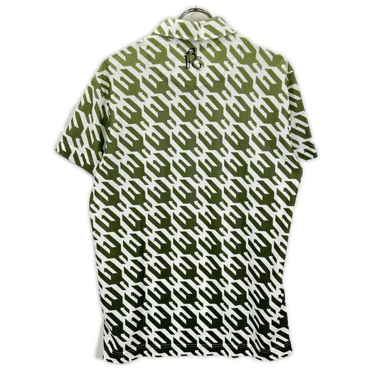 1piu1uguale3 ウノピゥウノウグァーレトレ 【GOLF】【×戸賀敬城】GRT119-PRY089 カーキ HOUNDTOOTH S/S POLO TOGA LIMITED MODEL 総柄メッシュ半袖ポロシャツ トップス