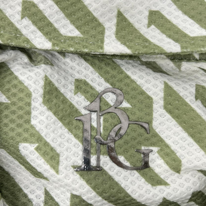1piu1uguale3 ウノピゥウノウグァーレトレ 【GOLF】【×戸賀敬城】GRT119-PRY089 カーキ HOUNDTOOTH S/S POLO TOGA LIMITED MODEL 総柄メッシュ半袖ポロシャツ トップス