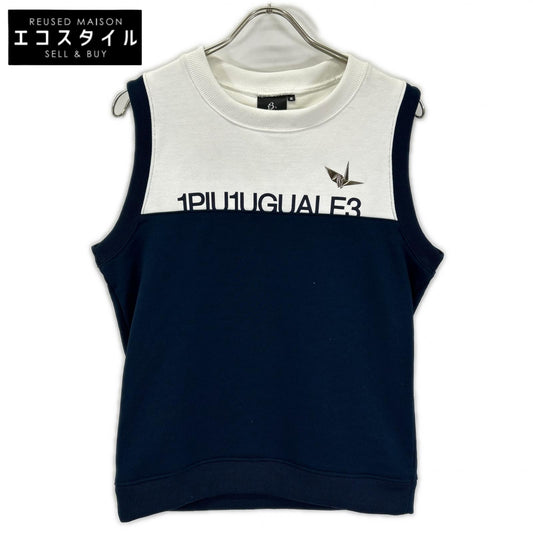 1piu1uguale3 ウノピゥウノウグァーレトレ 【GOLF】【×戸賀敬城】GRB029-POE308 ブルー×ホワイト POLY SWEAT VEST TOGA LIMITED MODEL ベスト ベスト