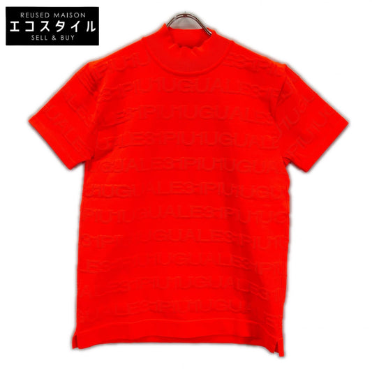 1piu1uguale3 ウノピゥウノウグァーレトレ 【GOLF】【×戸賀敬城】GRK045-POE425 オレンジ 113 GOLF KNIT MOCK ニットモックネックシャツ トップス