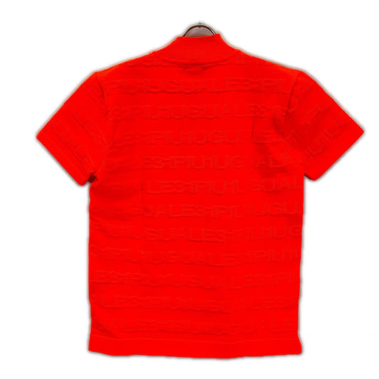 1piu1uguale3 ウノピゥウノウグァーレトレ 【GOLF】【×戸賀敬城】GRK045-POE425 オレンジ 113 GOLF KNIT MOCK ニットモックネックシャツ トップス