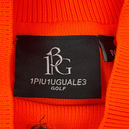 1piu1uguale3 ウノピゥウノウグァーレトレ 【GOLF】【×戸賀敬城】GRK045-POE425 オレンジ 113 GOLF KNIT MOCK ニットモックネックシャツ トップス