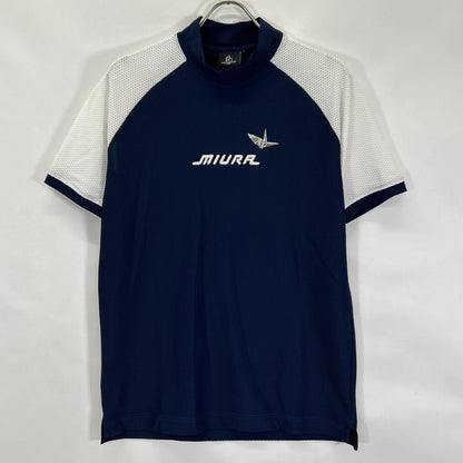 1piu1uguale3 ウノピゥウノウグァーレトレ 【GOLF】【×三浦技研】GMT003-POE536 S/S MOCK メッシュモックネックTシャツ トップス
