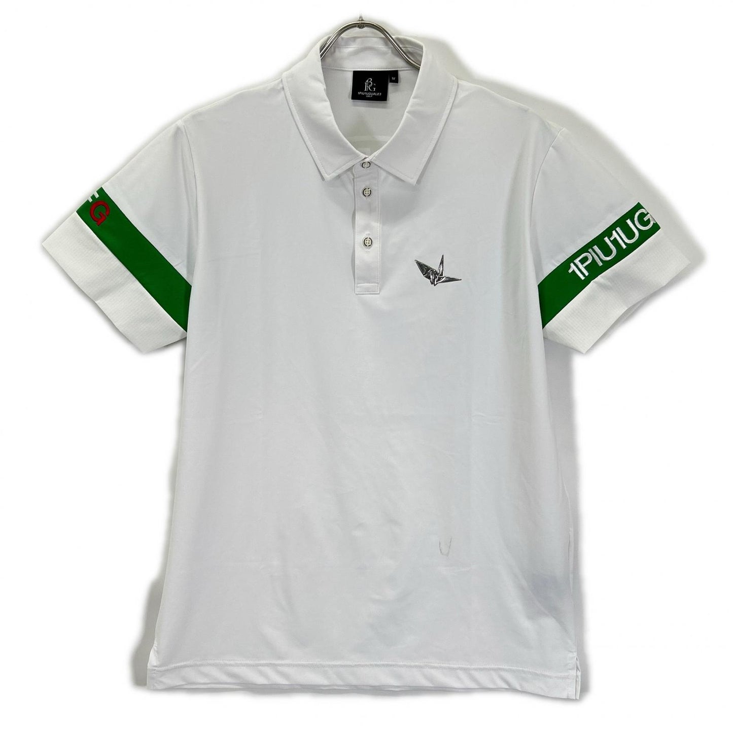 1piu1uguale3 ウノピゥウノウグァーレトレ 【GOLF】GRT259-GNU001 ホワイト バックロゴプリント半袖ポロシャツ トップス