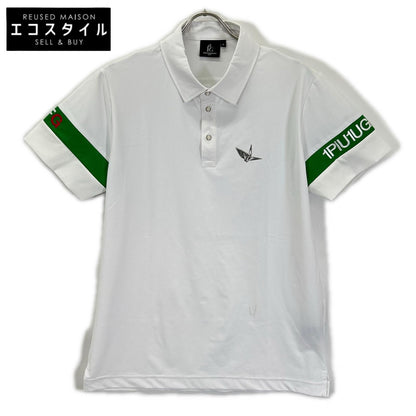 1piu1uguale3 ウノピゥウノウグァーレトレ 【GOLF】GRT259-GNU001 ホワイト バックロゴプリント半袖ポロシャツ トップス