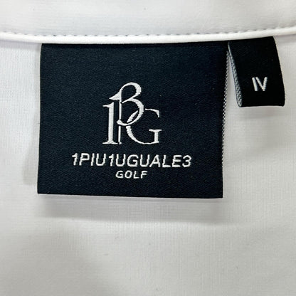 1piu1uguale3 ウノピゥウノウグァーレトレ 【GOLF】GRT259-GNU001 ホワイト バックロゴプリント半袖ポロシャツ トップス