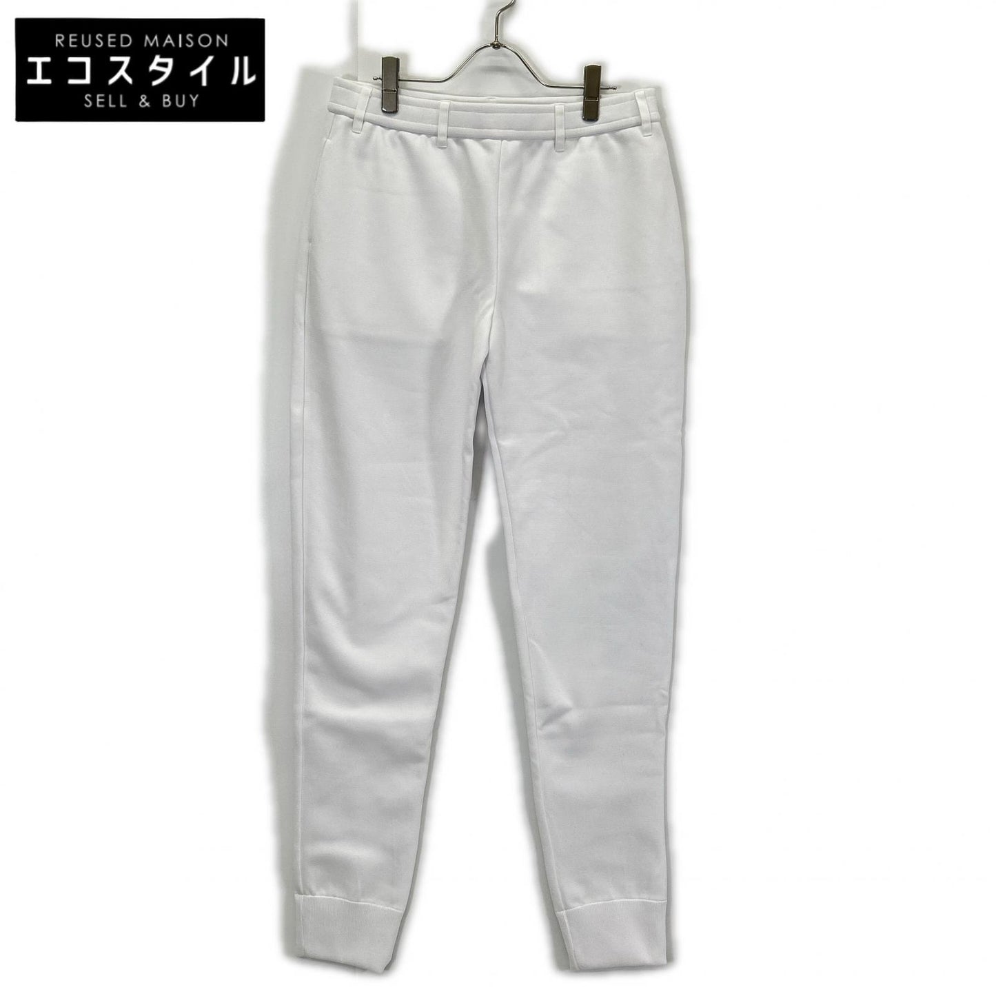 1piu1uguale3 ウノピゥウノウグァーレトレ 【GOLF】【×戸賀敬城】GRK046-POE425 ホワイト KNIT RIB PANTS イージーパンツ ボトムス