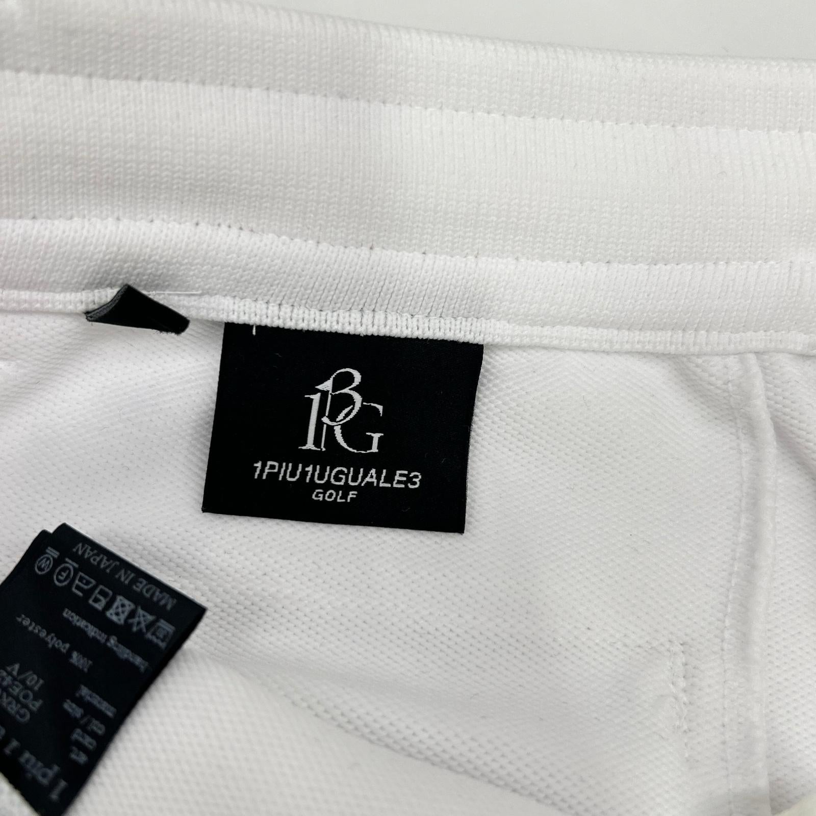 1piu1uguale3 ウノピゥウノウグァーレトレ 【GOLF】【×戸賀敬城】GRK046-POE425 ホワイト KNIT RIB PANTS イージーパンツ ボトムス