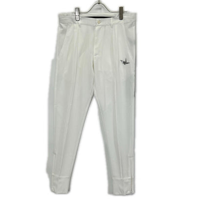 1piu1uguale3 ウノピゥウノウグァーレトレ 【GOLF】【×戸賀敬城】GRP064-POE340 ホワイト PINTUCK PANTS センタープレススラックスパンツ ボトムス