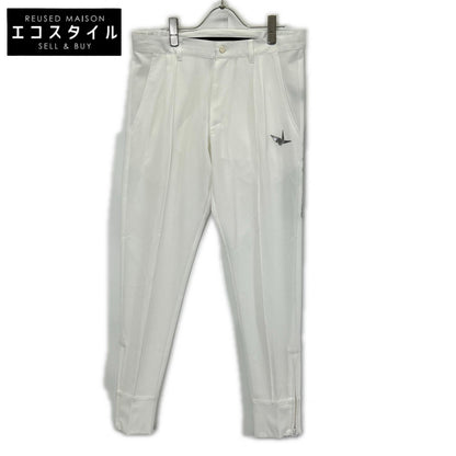 1piu1uguale3 ウノピゥウノウグァーレトレ 【GOLF】【×戸賀敬城】GRP064-POE340 ホワイト PINTUCK PANTS センタープレススラックスパンツ ボトムス