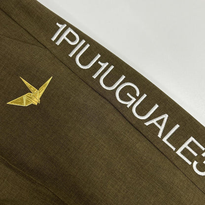 1piu1uguale3 ウノピゥウノウグァーレトレ 【GOLF】【×戸賀敬城】GRP064-POE340 ブラウン PINTUCK PANTS センタープレススラックスパンツ ボトムス
