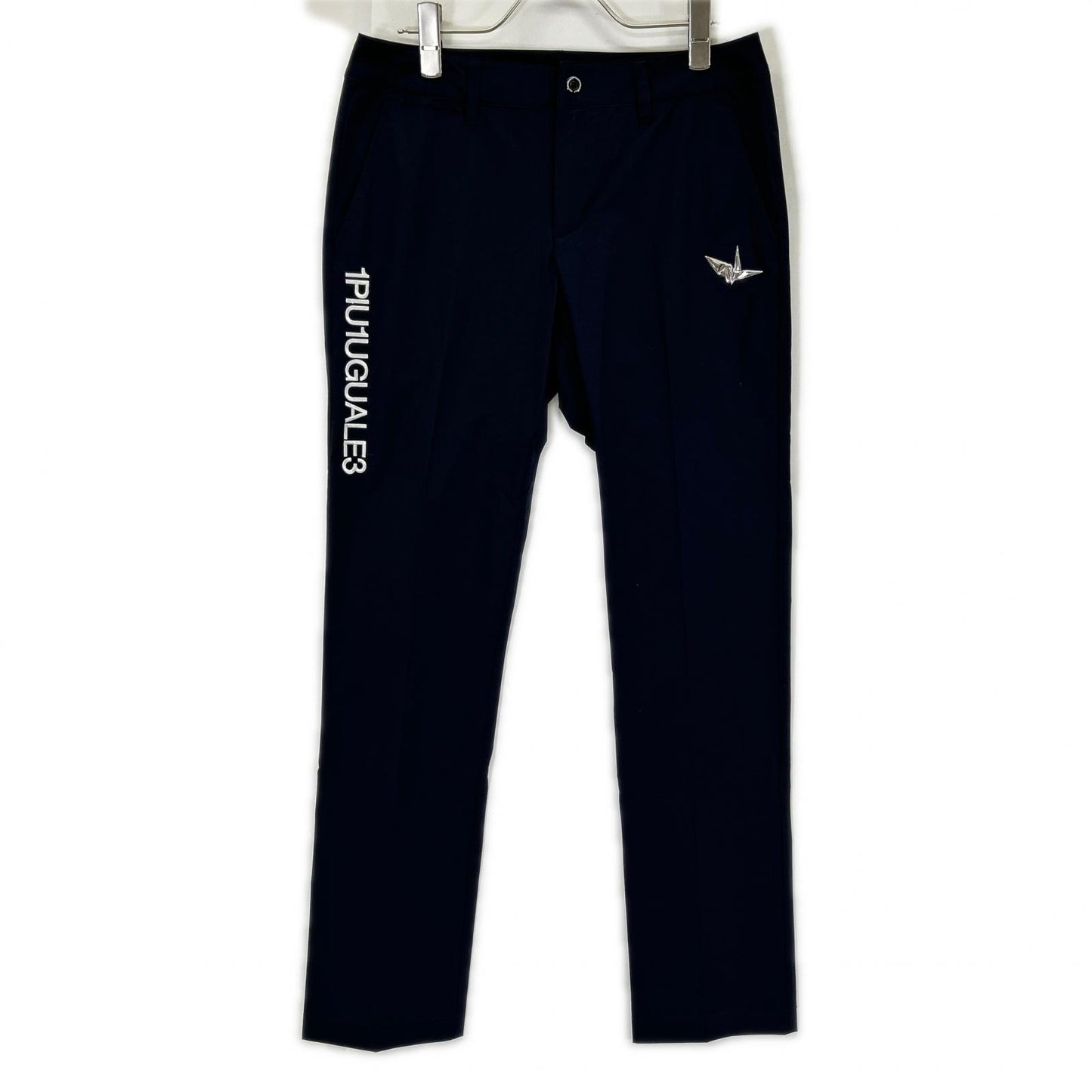 1piu1uguale3 ウノピゥウノウグァーレトレ 【GOLF】GSP071-POE478 ブラック BASIC LONG PANTS ナイロンスラックスパンツ ボトムス