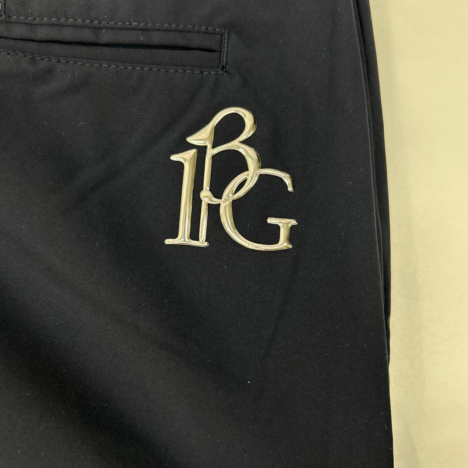 1piu1uguale3 ウノピゥウノウグァーレトレ 【GOLF】GSP071-POE478 ブラック BASIC LONG PANTS ナイロンスラックスパンツ ボトムス
