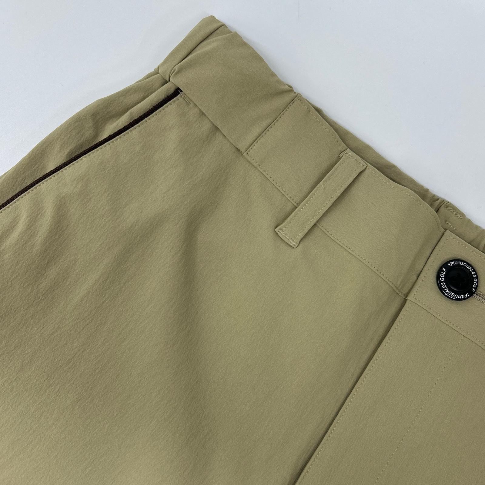 1piu1uguale3 ウノピゥウノウグァーレトレ 【GOLF】GRP170-NYU108 ベージュ RIB PANTS ストレッチパンツ ボトムス