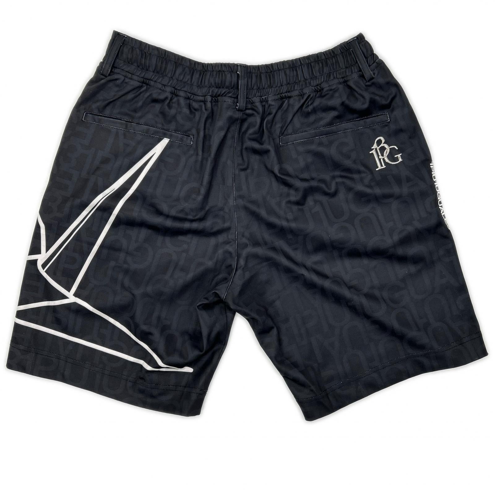 1piu1uguale3 ウノピゥウノウグァーレトレ 【GOLF】GRP178-GPE005 ブラック 113 GOLF JACQUARD SHORTS ショートパンツ ボトムス
