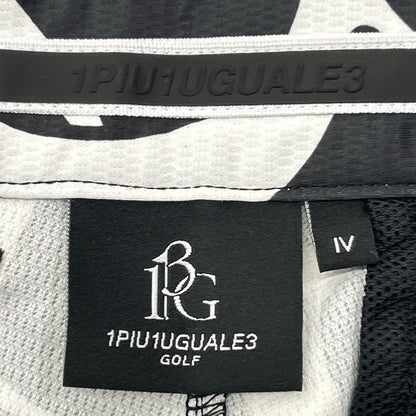 1piu1uguale3 ウノピゥウノウグァーレトレ 【GOLF】GRP181-GPE006 ブラック 113G SHORTS ロゴ総柄ショートパンツ ボトムス