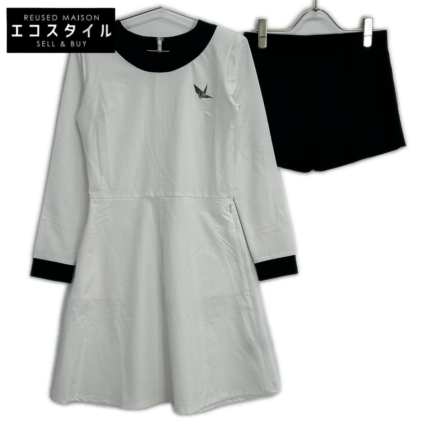 1piu1uguale3 ウノピゥウノウグァーレトレ 【GOLF】GST172-POE437 23AW ホワイト HEM COLOR ONEPIECE ワンピース ワンピース