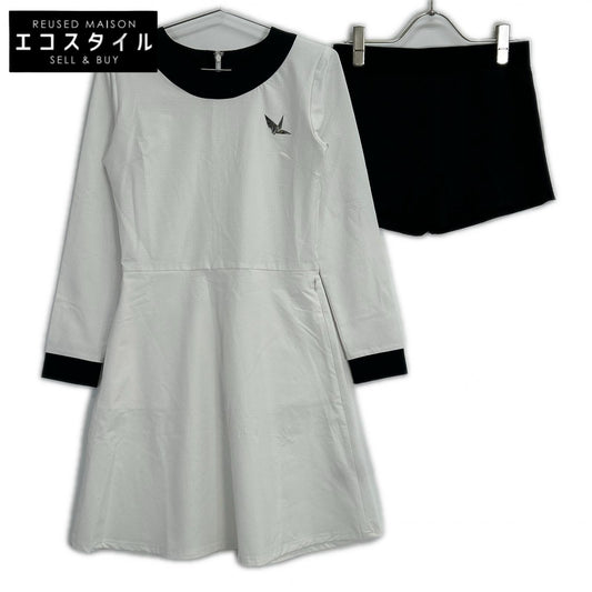 1piu1uguale3 ウノピゥウノウグァーレトレ 【GOLF】GST172-POE437 23AW ホワイト HEM COLOR ONEPIECE ワンピース ワンピース