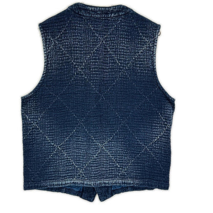 Porter Classic Porter Classic Indigo KENDO×SASHIKO Sashiko denim over-vest vest