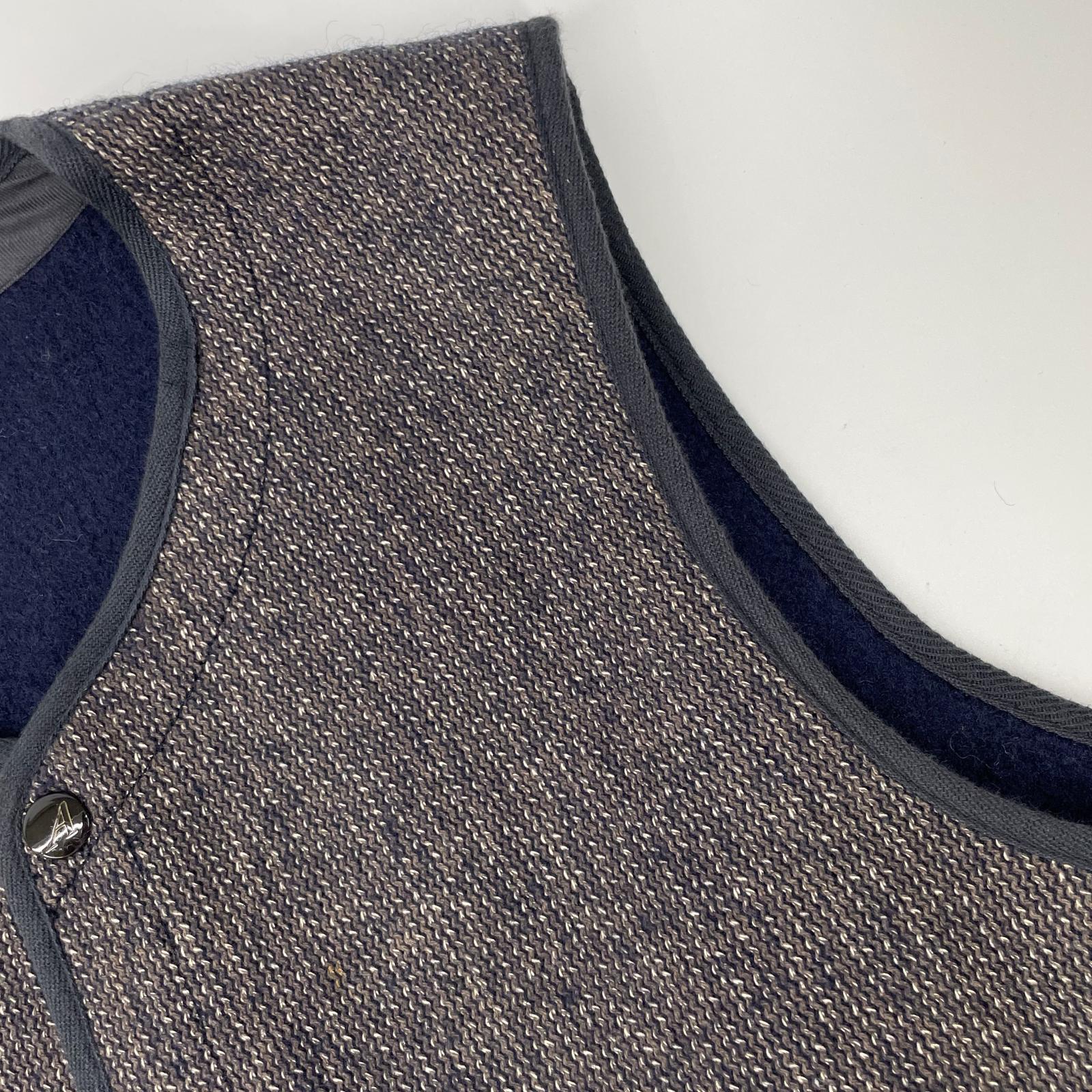 ANATOMICA アナトミカ 530-452-07 グレー/SALT&PEPPER BEACH CLOTH VEST ニットベスト ジレ ベスト