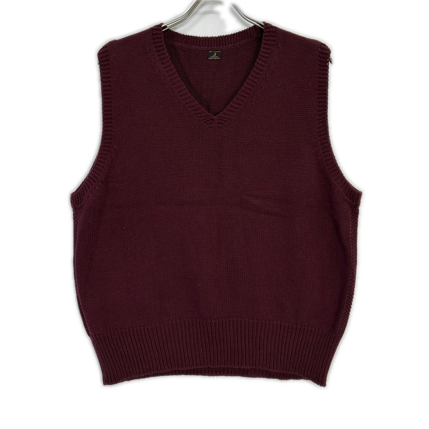 ANATOMICA アナトミカ 530-511-18 レッド コットン100 ニットベスト ベスト