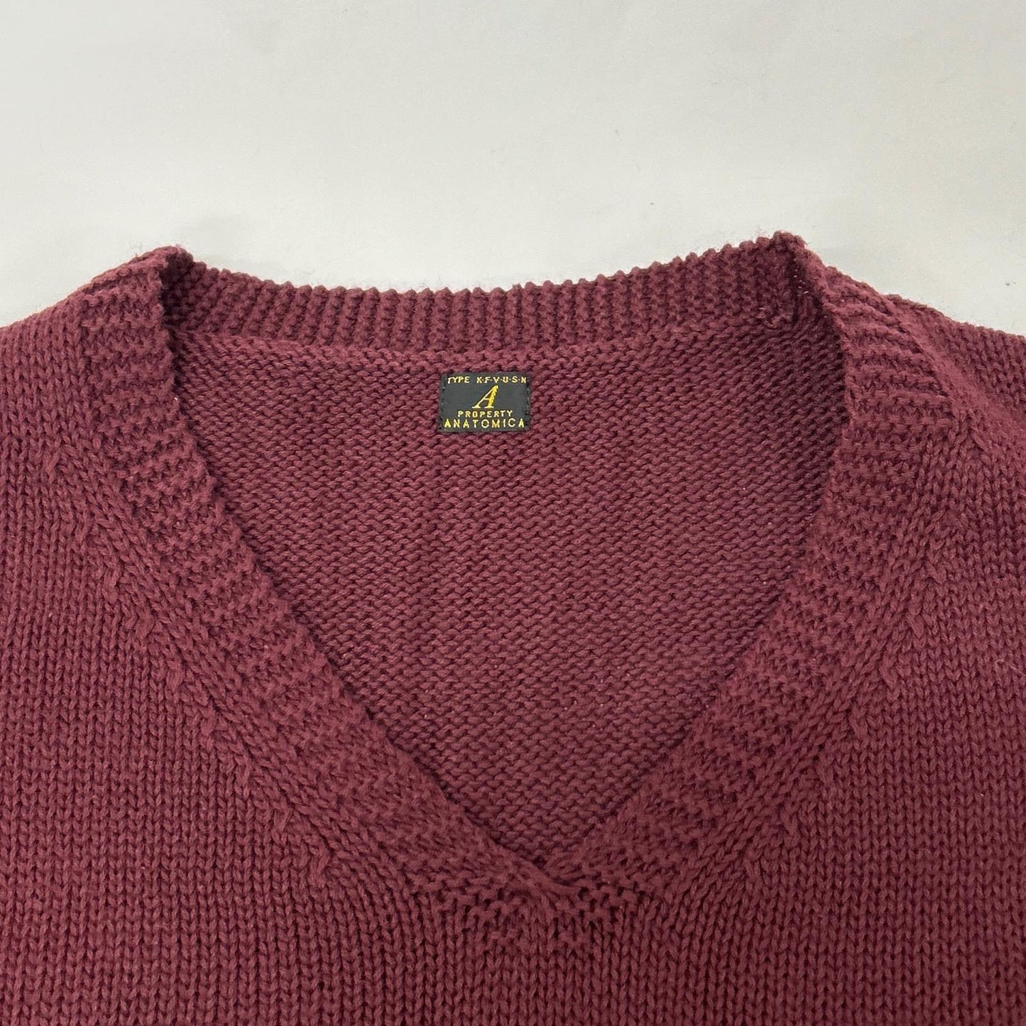 ANATOMICA アナトミカ 530-511-18 レッド コットン100 ニットベスト ベスト
