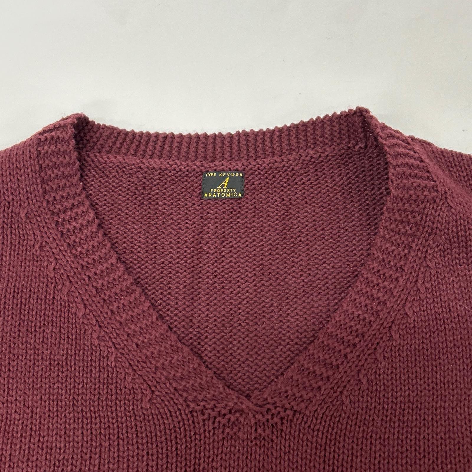 ANATOMICA アナトミカ 530-511-18 レッド コットン100 ニットベスト ベスト
