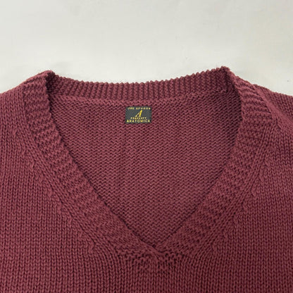 ANATOMICA アナトミカ 530-511-18 レッド コットン100 ニットベスト ベスト