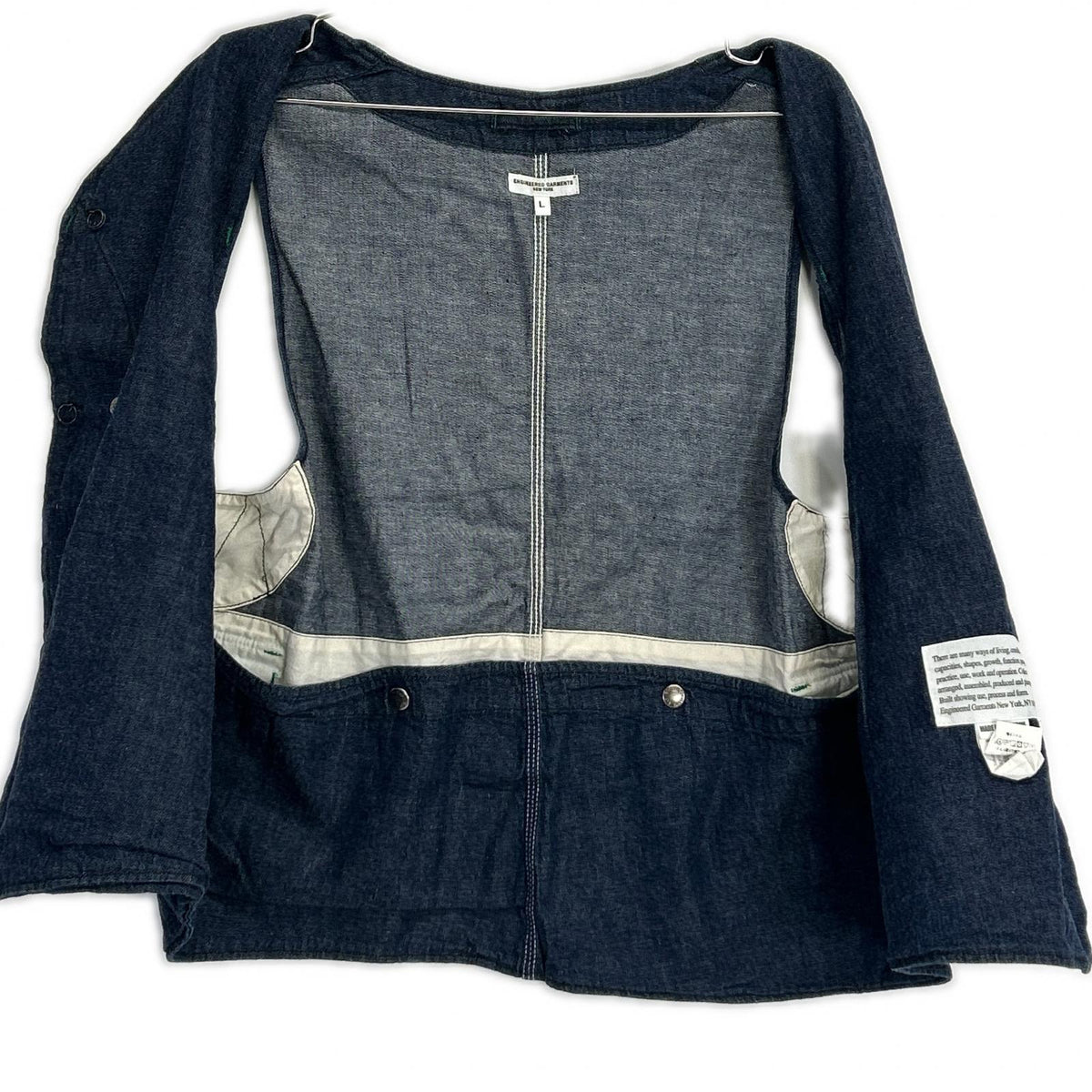 Engineered Garments エンジニアードガーメンツ インディゴ Upland Vest/アップランドベスト デニムベスト ベスト