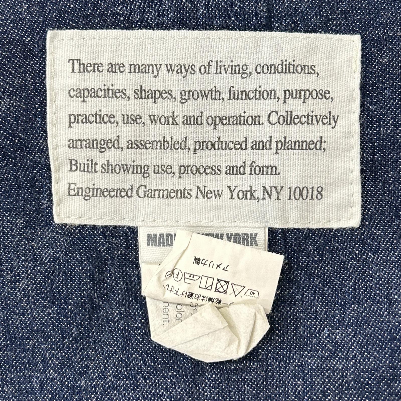 Engineered Garments エンジニアードガーメンツ インディゴ Upland Vest/アップランドベスト デニムベスト ベスト