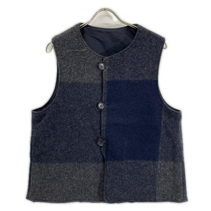 Engineered Garments エンジニアードガーメンツ グレー×ネイビー ウール Over Vest リバーシブルベスト ベスト