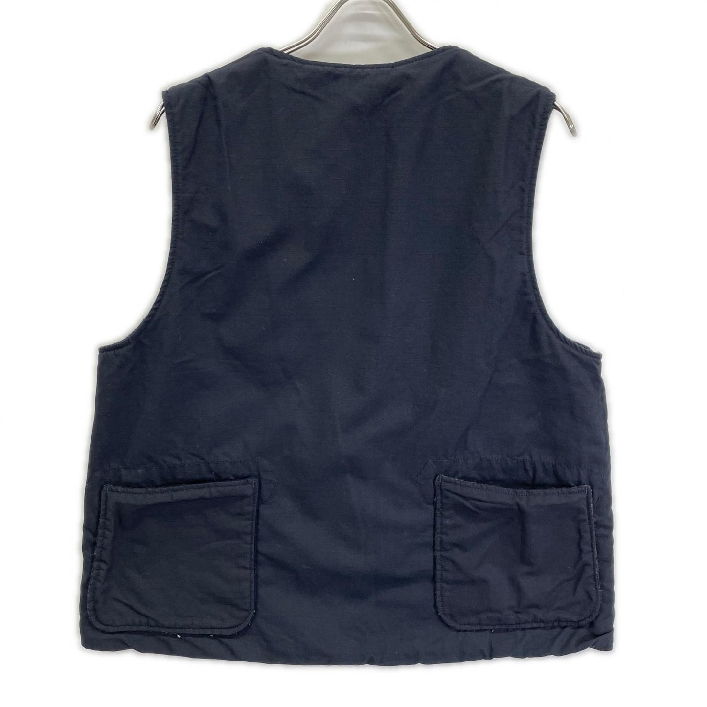 Engineered Garments Gray × Navy wool Over Vest reversible vest