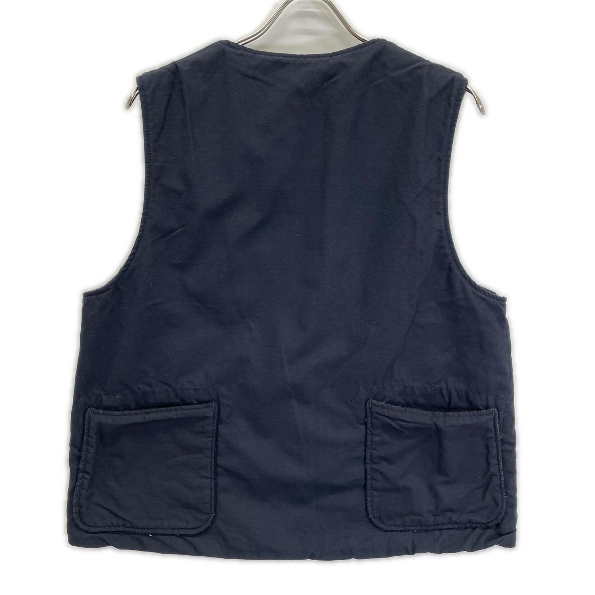 Engineered Garments Gray × Navy wool Over Vest reversible vest