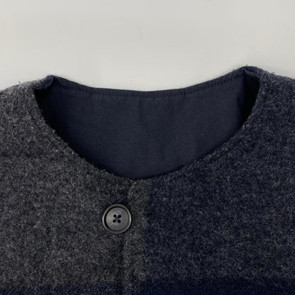 Engineered Garments Gray × Navy wool Over Vest reversible vest