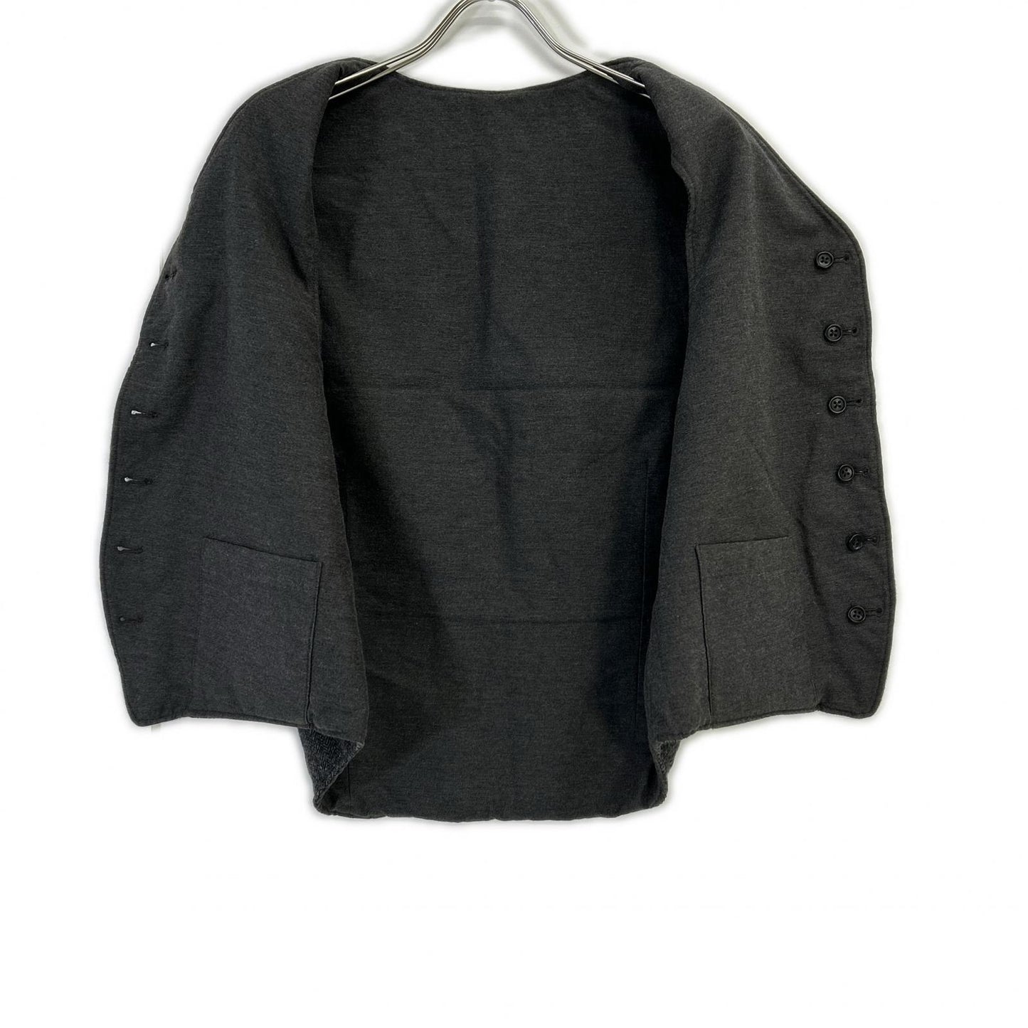 Engineered Garments エンジニアードガーメンツ グレー ウール ヘリンボーンリバーシブルベスト ジレ ベスト