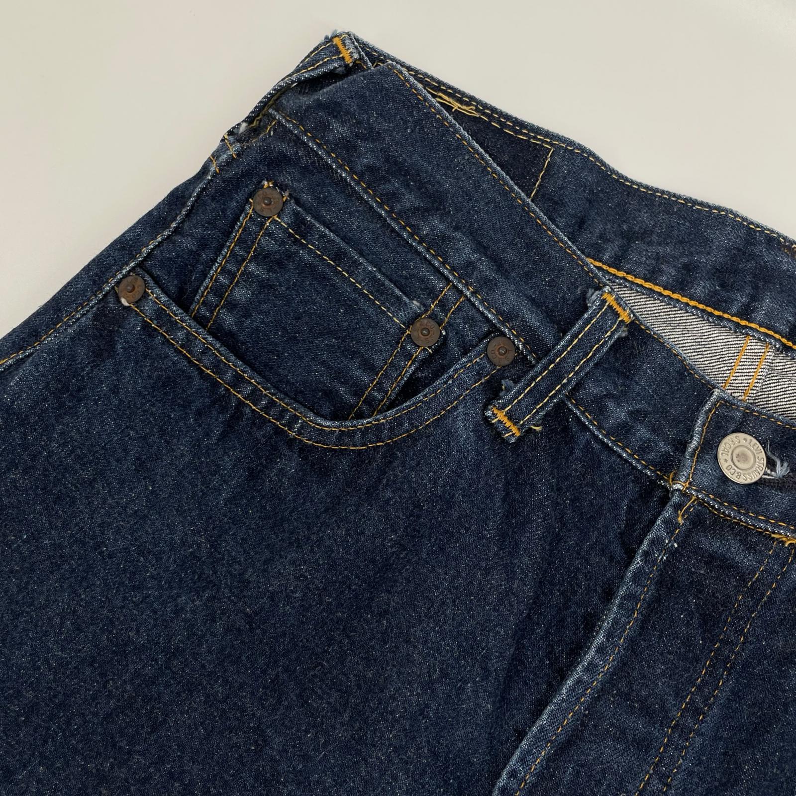 LEVI'S リーバイス 90'S 501-0003 インディゴ LVC USA製 バレンシア 501XX ビックE 均等V セルビッチデニムパンツ ボトムス