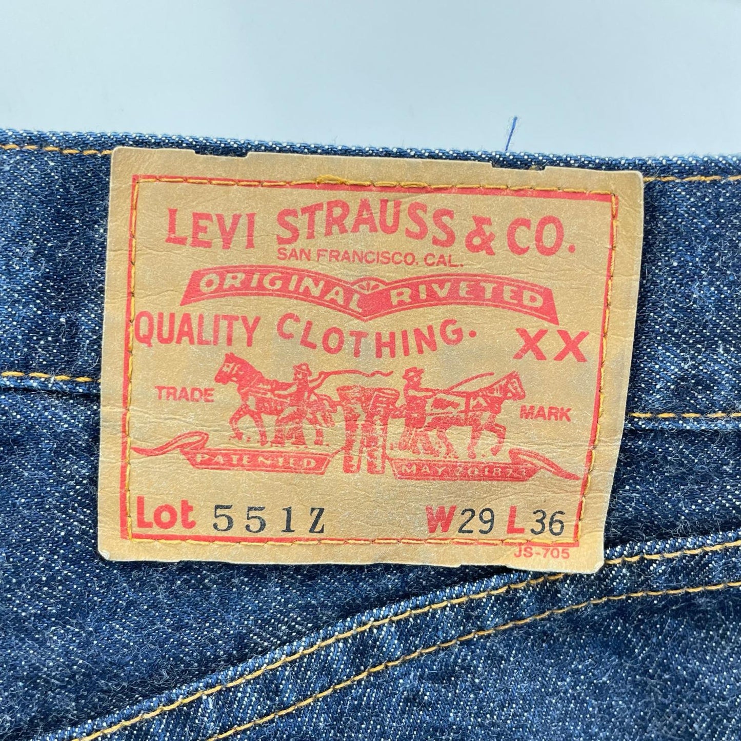 LEVI'S リーバイス 90'S インディゴ 日本製 551Z-XX 復刻 ビックE 均等V デニムパンツ ボトムス