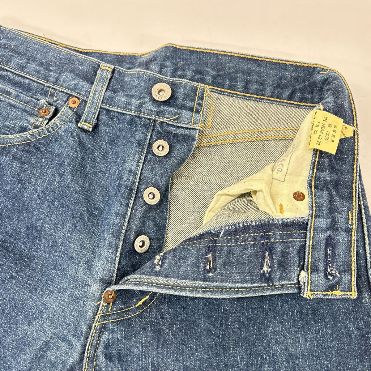 LEVI'S リーバイス 90'S インディゴ 日本製 701XX復刻 ビッグE 均等V セルビッチデニムパンツ ボトムス