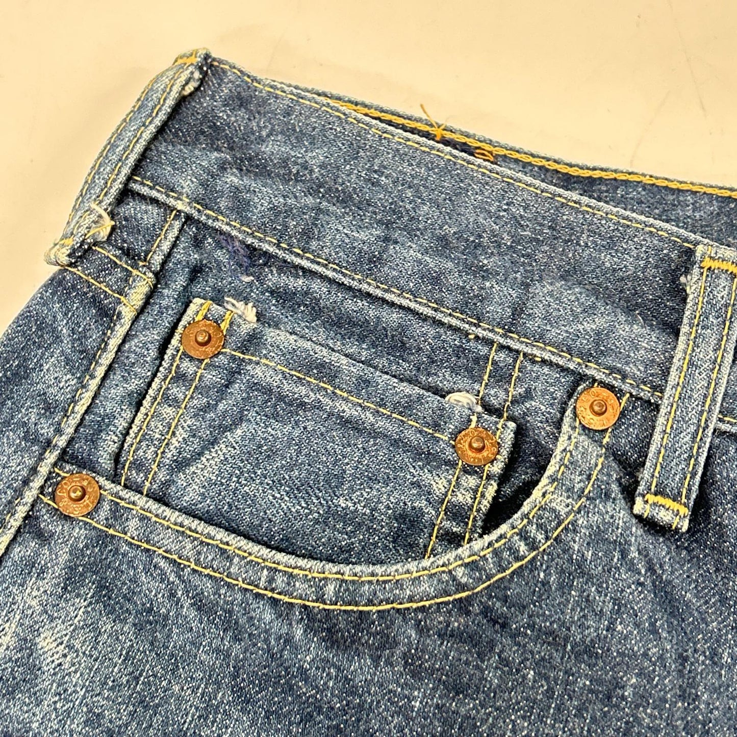 LEVI'S リーバイス 90'S インディゴ 日本製 701XX復刻 ビッグE 均等V セルビッチデニムパンツ ボトムス