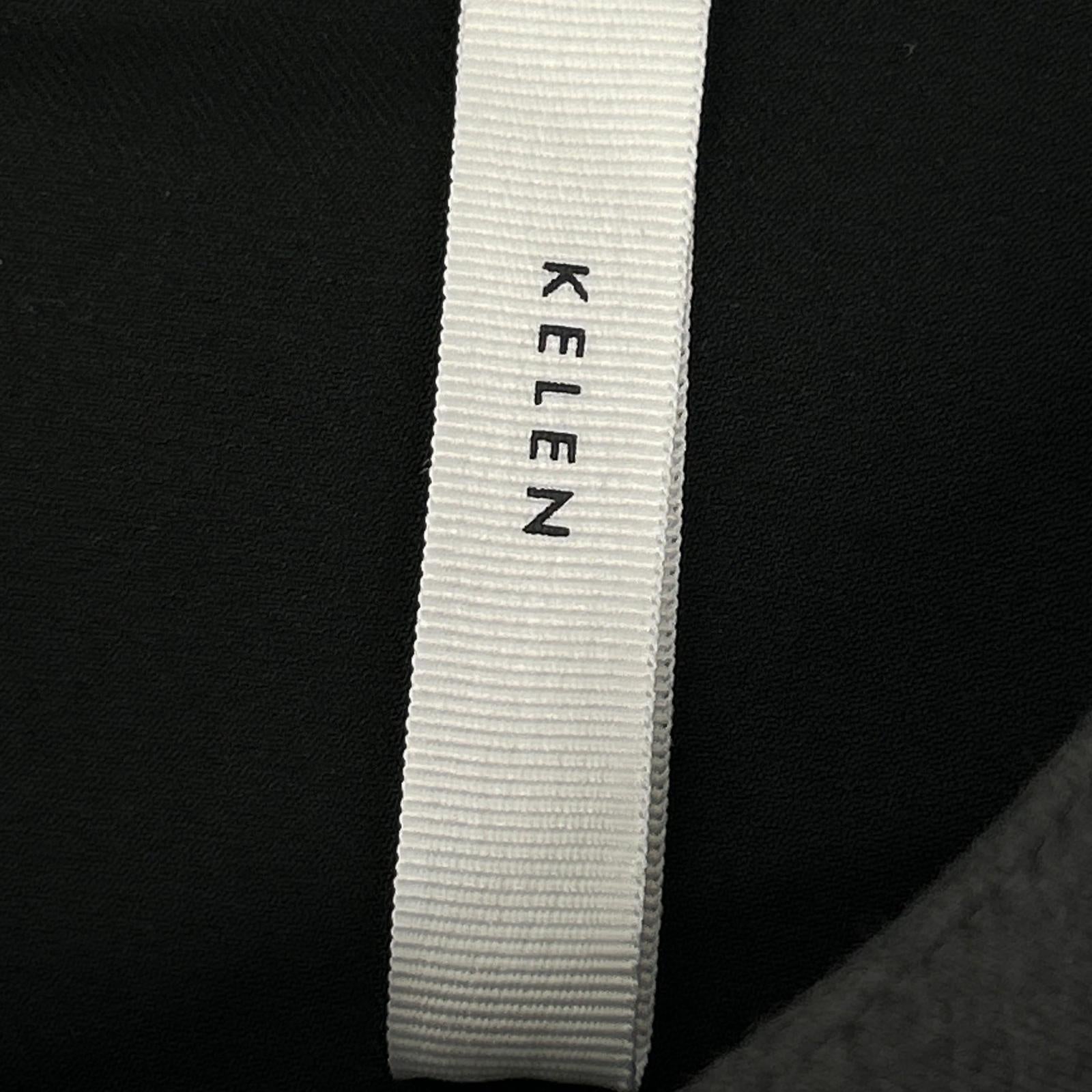 Kelen ケレン ブラック TACCAR TR ストレッチクロス デザインスリーブ ドレス ワンピース