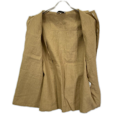 STUMBLY スタンブリー 25SS 535-5150500 ベージュ リネン100 Belted Sleeveless Jacket ノースリーブジャケット ジャケット