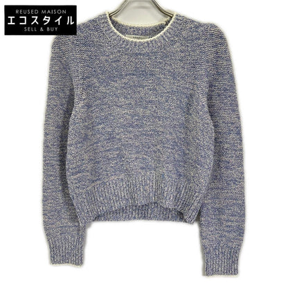 ANAYI アナイ 24SS サックスブルー ラメブークレクルーネック プルオーバー トップス