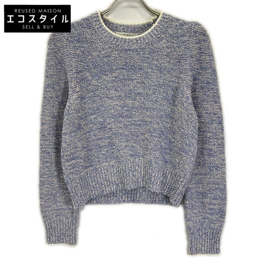 ANAYI アナイ 24SS サックスブルー ラメブークレクルーネック プルオーバー トップス