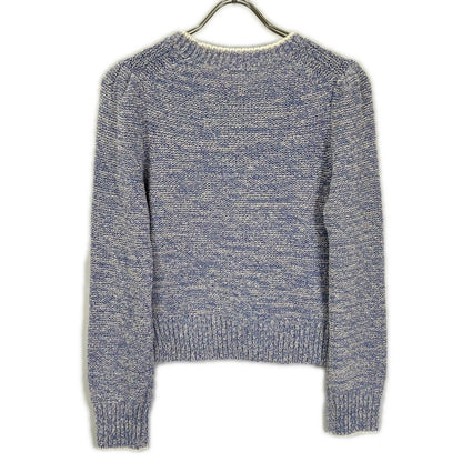 ANAYI アナイ 24SS サックスブルー ラメブークレクルーネック プルオーバー トップス