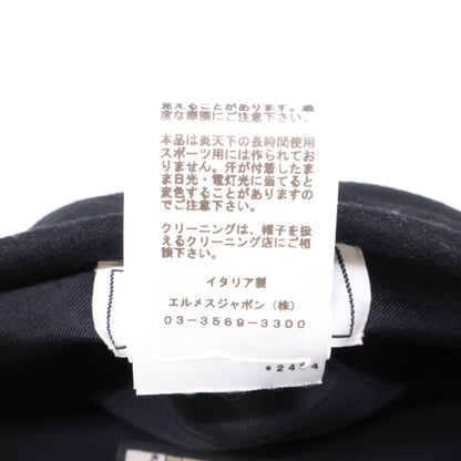 HERMES エルメス 【美品/国内正規】サントノーレ カシミヤ100％ セリエ釦 パリジェンヌワッペン ベレー帽 帽子